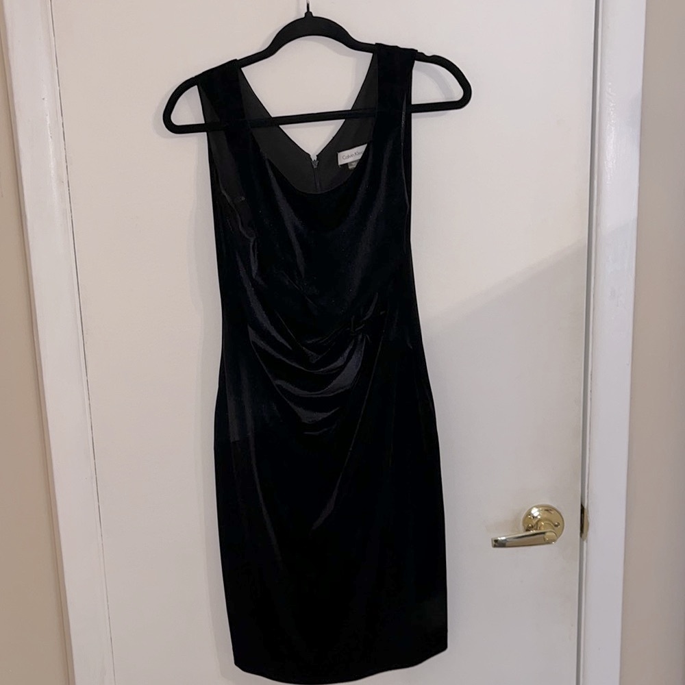 Calvin Klein navy blue party dress with sparkles! Size 10. Worn once!